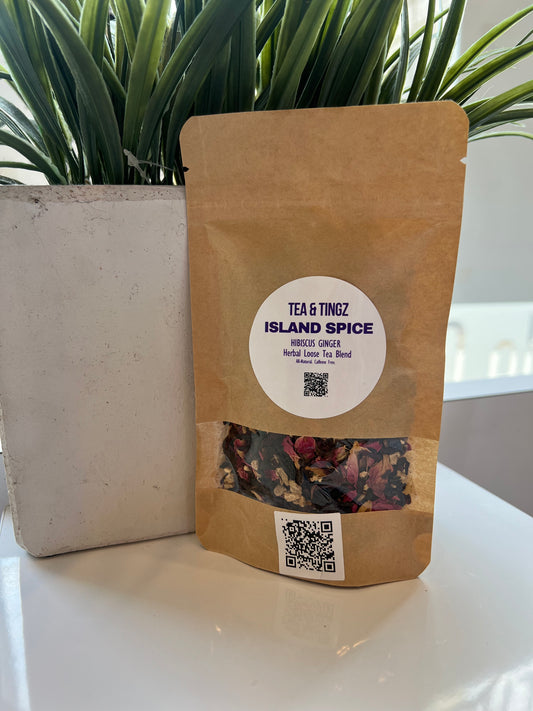 TEA + TINGZ:  ISLAND SPICE Organic  Herbal Teas 2 oz