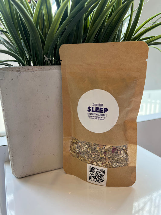 SimpleeCBD: SLEEP Lavender Chamomile Infused Herbal Teas -  2oz