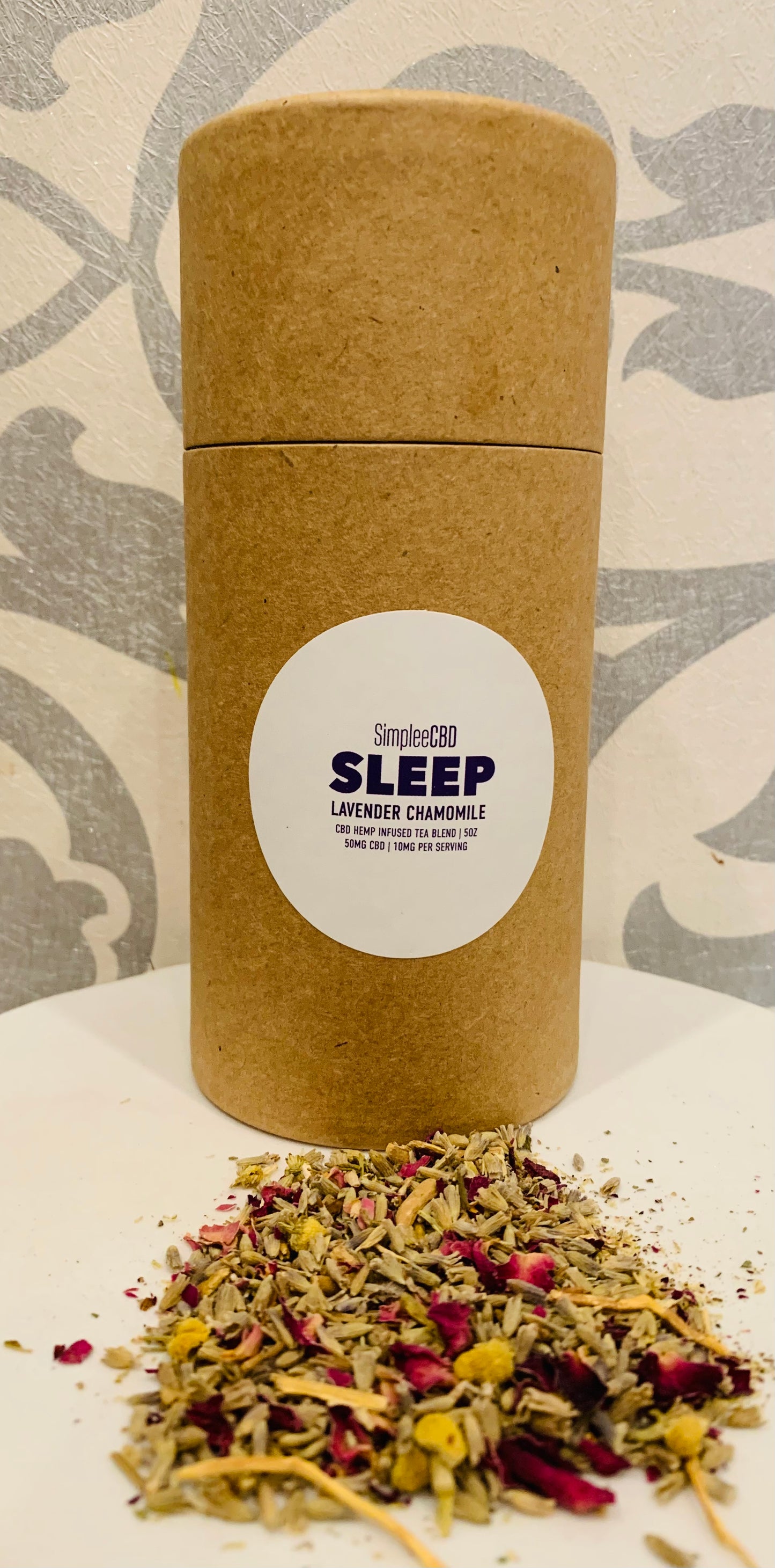 SimpleeCBD: SLEEP Lavender Chamomile Infused Herbal Teas - 5oz